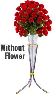 SPS Craft Silver Pot Net Single Iron Flower Basket