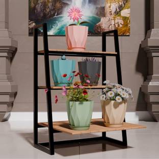 Flipkart SmartBuy Pack Of 5 Crystal Flower Pot For home Decor Plastic Vase