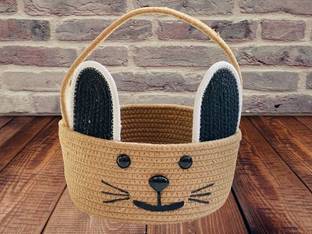 DYARCHY katty design temple jute Woven Basket (brown) Jute Flower Basket