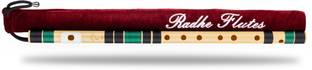 Radhe Flutes C Natural Right Hand With Velvet Cover PVC Black & Dark Green PVC Flute