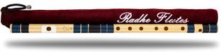 Radhe Flutes C Natural Right Hand With Velvet Cover PVC Dark Blue & Black PVC Flute
