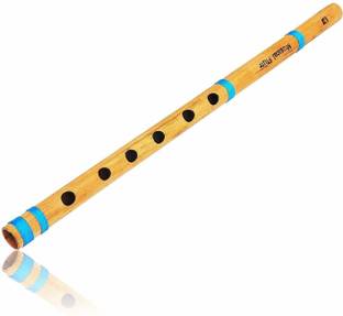SG MUSICAL 15.5 Inch Authentic Indian Wooden Bamboo Flute in 'A' Key Fipple Woodwind Musical Instrument Recorder Traditional Bansuri Bamboo Flute