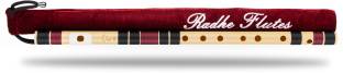 Radhe Flutes C Natural Right Hand With Velvet Cover PVC Black & Maroon PVC Flute