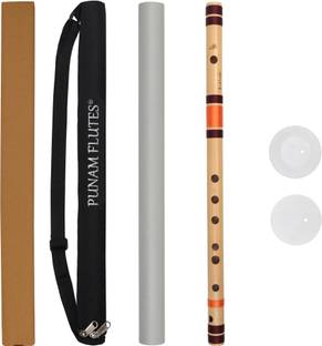 Punam Flutes C Sharp Medium Premium Bansuri (Right Hand) 18.5 inches Bamboo Flute