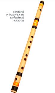 Vox and Vox C Natural 19 inch 7 hole Professional & Beginners Bansuri Bamboo Flute