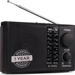 iBELL 180U, Dynamic Speaker, USB-SD-MP3 Player, 4-Band Portable Rechargeable FM Radio