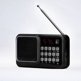 BfsTeckt Mini M41VP FM Radio with Bluetooth Speaker - Portable & Wireless Sound System FM Radio