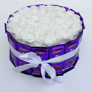 Cadbury Dairy Milk & Tissue flowers Chocolate Hamper Combo