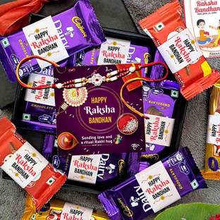 OddClick happy rakhi chocolate gift box Combo rakhi for brothers with chocolate Bars