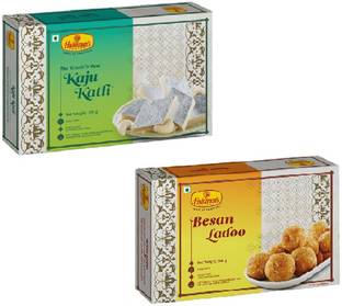 Haldiram's Nagpur Kaju Katli 500gm and Besan Ladoo 250gm Combo