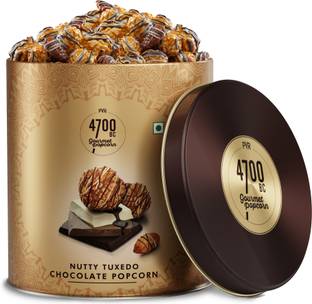4700BC Nutty Tuxedo Chocolate Popcorn, Tin, Chocolate Popcorn