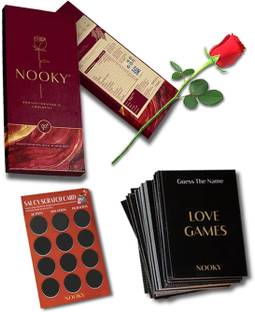 Nooky Premium Dark Chocolate Gift | 4-in-1 Treat for Couples & Special Days Combo