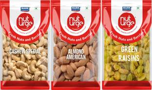 Nut Urge Cashew+Raisins+Almond (200+200+200) Combo