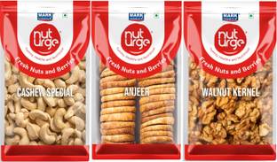 Nut Urge Cashew+Anjeer+Walnut (200+200+200) Combo