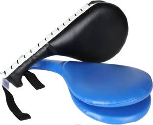 Omspo Double kick pad 2 pcs combo black blue Kicking Shield