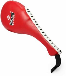 Rakso PU Bolley - Single Fan Pad for Martial Art, 46 cm x 4 cm (Red) Striking Pad Striking Pad