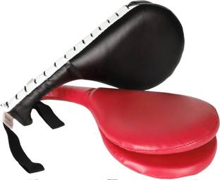 Omspo Double kick pad 2 pcs combo black red Kicking Shield