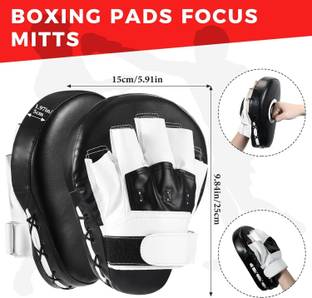 Leosportz Adjutable wrist Boxing Pads Kickpads for MMA - Maya Thigh Kickpad Curved Focus Pad