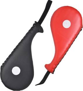 Omspo Kick pad focus fan pad for karate 2 pcs combo red and black Kicking Shield