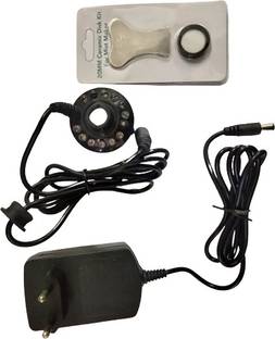 Vinayakart 12 LED Mist Maker Fog Machine Fog Smoke Machine & 20MM Ceramic Disk, Key Tool Fog Smoke Machine