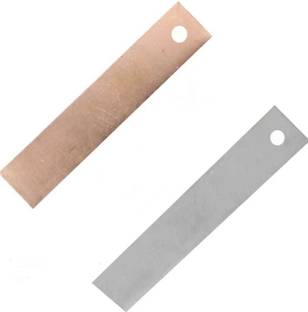 VITSZEE 99.% Pure Copper Cu and Zinc (Zn) Metal Sheet Plate Strip Small(150 x 15x 0.5)mm Shrinkwrap