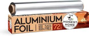 The Honest Home Company Aluminium Foil Paper Roll 72 Meter - Silver Foil Paper, 11 Micron Premium Aluminium Foil