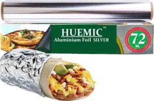 huemic Aluminium Foil Paper Roll 72 Meter - Silver Foil Paper , 11 Micron Premium Shrinkwrap