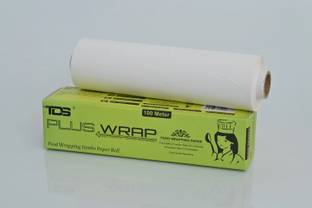 TDS PLUS WRAP 100 Meter Food Wrapping Butter Paper Roll (Pack 1)||Wrapping Butter Paper||100% Oven & Microwave Safe Up To 220°C||No Wax Added Or Coating||Organic & Biodegradable Parchment Paper