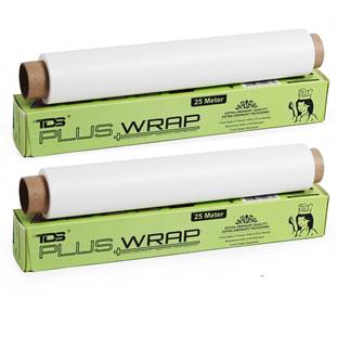 TDS PLUS WRAP 25 Meter Food Wrapping Butter Paper (White, Pack 2) Paper Foil