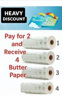we ensign FOOD WRAPPING PAPER ROLL/ROTI WRAP/BUTTER PAPER Combo offer Buy 2 Get 2 free Paper Foil