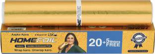 Homefoil 25 Meter Golden Embossed Aluminium Foil, 12 Micron Thickness, Food Wrapping Aluminium Foil