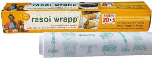 RASOI WRAPP 100% ORGANIC GREASE PROFF FOOD WRAPPING PAPER (25 METER) Parchment Paper