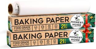 The Honest Home Company Baking Paper Roll 42 Meter- 2 Pack Parchment Paper, Reusable Baking Paper(21+21) Shrinkwrap