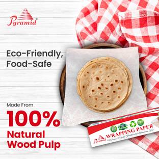 Pyramid Food Wrapping Paper 1 kg, Roll with Cutter Blade, Food Grade and Eco-Friendly