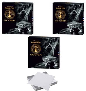 SCORIA Pre-Cut Premium Hookah Silver Aluminum Foil Paper for Hookah Aluminium Foil