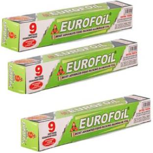 EUROFOIL Eurofoil- 9 Mtr Silver Roll for Food Packing Aluminium Foil