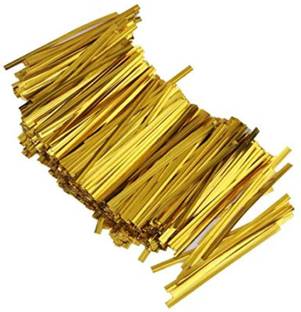 KONFIZ TWIST TIE-METALIC for wrapping gift bags, chocolates, candies, candy packs-350pc Shrinkwrap