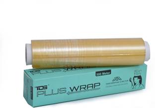TDS PLUS WRAP 500 Meter Biodegradable Food Wrapping Cling Film (Pack 1) Shrinkwrap