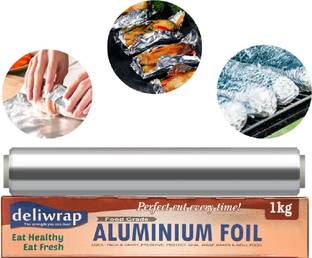 Kcofoil Deliwrap 1kg Food Grade Silver Wrap 18 Micron Paper Aluminium Foil