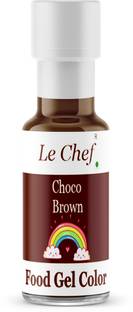Le cHef Metallic Gel Food Color - Brown | Concentrated| For Icing, Slime & Baking | Brown