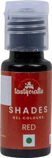 TastyCrafts Edible Concentrated Gel Colours for Cake Decorating, 20 gm | Shades | Food Colouring for Icing, Cakes Decor, Baking, Fondant | Foods Dye Color (Red) Red