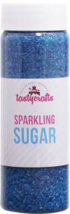 TastyCrafts Sparkling Edible Sprinkle Decorations for Cake Decor Coloured Sugar Confectionery Blue