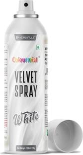 Colourmist Velvet Spray (White) 100ml, Cocoa Velvet Butter Spray for Frozen Dessert & Cake, White