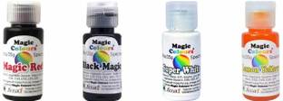 KONFIZ Magic Colours Spectral Gel |(Magic Red, Black Magic, Super White, Lemon Yellow) Red, Black, White, Yellow
