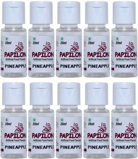 PAPILON PINEAPPLE CULINARY ESSENCE SET OF 10 BOTTLES, 20ML EACH. Pineapple Liquid Food Essence