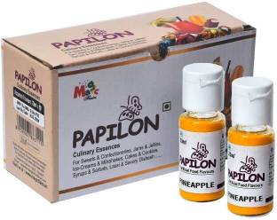 PAPILON Flavouring Emulsion Pineapple Set of 10 x 20ml Pineapple Liquid Food Essence
