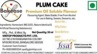 Vintop Bakease Plum Cake Flavour Rum Liquid Food Essence