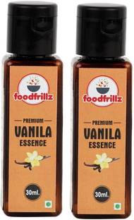 foodfrillz Vanilla Essence, food flavour for cakes, Pack of 2 Vanilla Liquid Food Essence