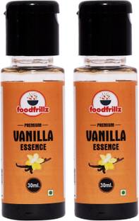 foodfrillz Vanilla Essence, food flavour for cakes, Pack of 2 Vanilla Liquid Food Essence