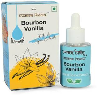uttamam pibantu Tasty Drops Bourbon Vanilla a blend of Natural Spice Extract 20 ml Vanilla Liquid Food Essence